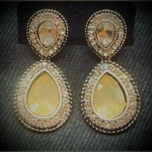 Elegant Gold and Silver Teardrop Earrings